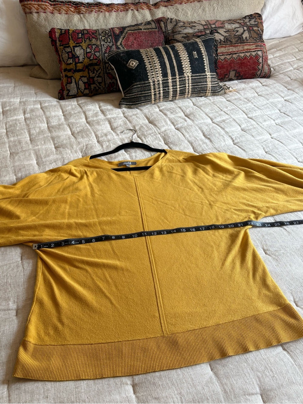 Marled Women's Mustard Batwing Knit Top - Picture 6 of 6